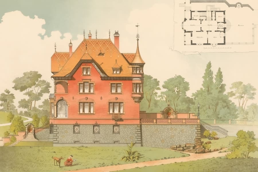 Photo Architectural blueprint
