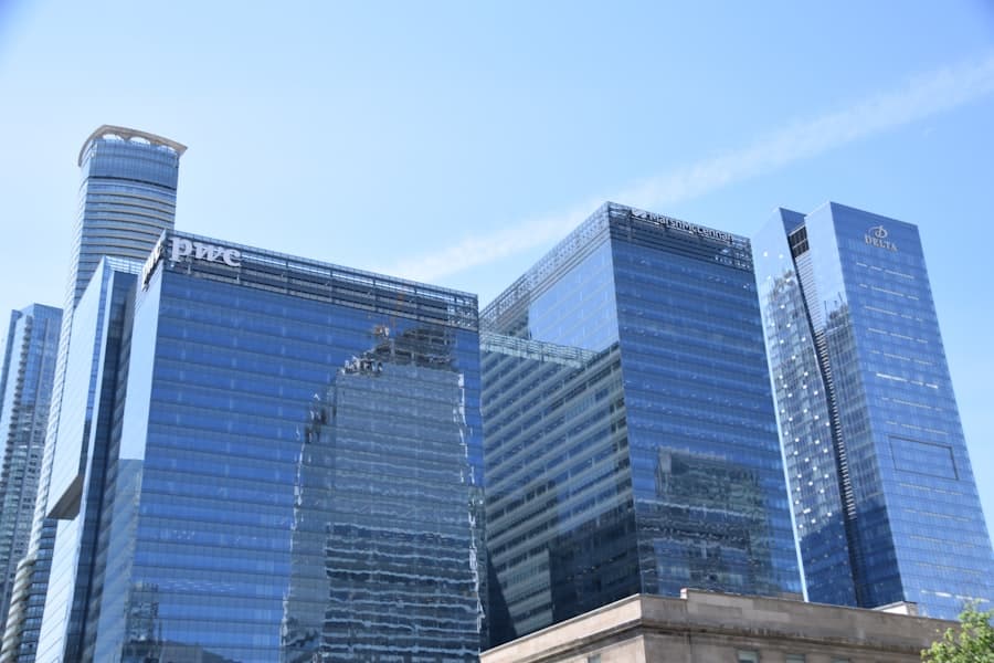 Photo glass skyscrapers